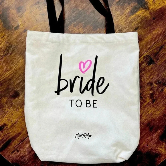 Handbags - Bride To Be, Miss to Mrs. canvas tote bag